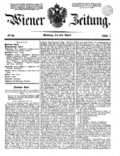 Wiener Zeitung 18500421 Seite: 1