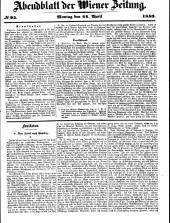 Wiener Zeitung 18500422 Seite: 1