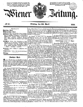 Wiener Zeitung 18500423 Seite: 1