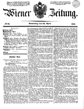 Wiener Zeitung 18500425 Seite: 1
