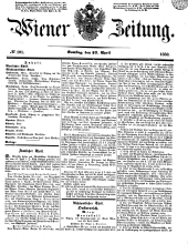 Wiener Zeitung 18500427 Seite: 1