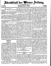 Wiener Zeitung 18500506 Seite: 1