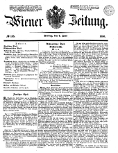 Wiener Zeitung 18500607 Seite: 1