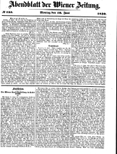 Wiener Zeitung 18500610 Seite: 1