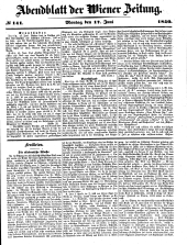 Wiener Zeitung 18500617 Seite: 1