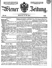 Wiener Zeitung 18500619 Seite: 1