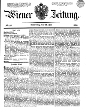 Wiener Zeitung 18500620 Seite: 1