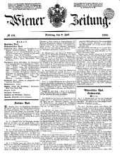 Wiener Zeitung 18500707 Seite: 1