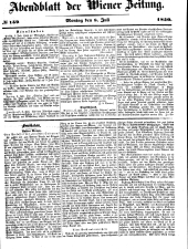 Wiener Zeitung 18500708 Seite: 1