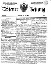 Wiener Zeitung 18500719 Seite: 1