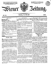 Wiener Zeitung 18500720 Seite: 1