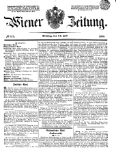 Wiener Zeitung 18500721 Seite: 1