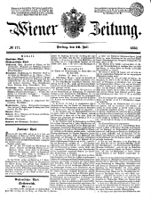 Wiener Zeitung 18500726 Seite: 1