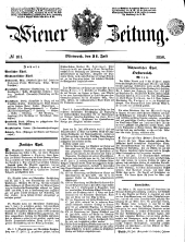 Wiener Zeitung 18500731 Seite: 1