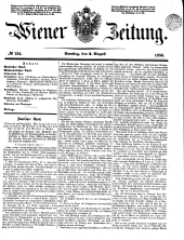 Wiener Zeitung 18500803 Seite: 1