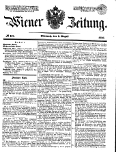 Wiener Zeitung 18500807 Seite: 1