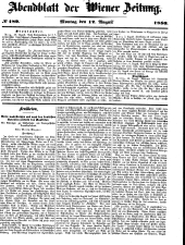 Wiener Zeitung 18500812 Seite: 1