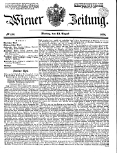 Wiener Zeitung 18500813 Seite: 1