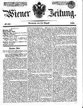 Wiener Zeitung 18500814 Seite: 1