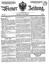 Wiener Zeitung 18500818 Seite: 1