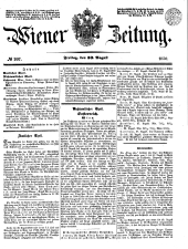 Wiener Zeitung 18500830 Seite: 1