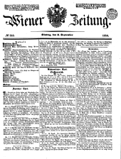 Wiener Zeitung 18500903 Seite: 1