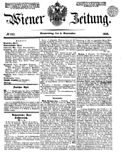 Wiener Zeitung 18500905 Seite: 1