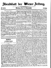 Wiener Zeitung 18500909 Seite: 1