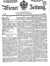 Wiener Zeitung 18500912 Seite: 1