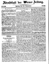 Wiener Zeitung 18500913 Seite: 13