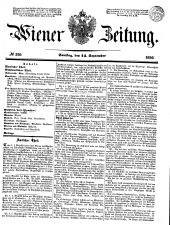 Wiener Zeitung 18500914 Seite: 1