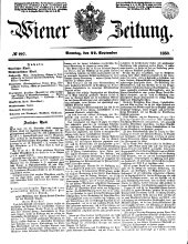 Wiener Zeitung 18500922 Seite: 1