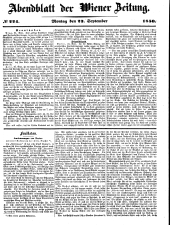 Wiener Zeitung 18500923 Seite: 1