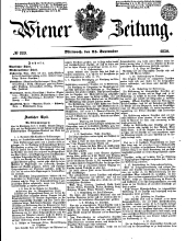 Wiener Zeitung 18500925 Seite: 1