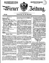 Wiener Zeitung 18500926 Seite: 1