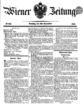 Wiener Zeitung 18500929 Seite: 1