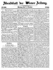 Wiener Zeitung 18501007 Seite: 1