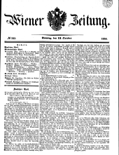 Wiener Zeitung 18501013 Seite: 1