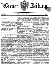 Wiener Zeitung 18501016 Seite: 1