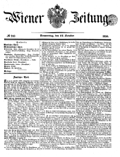 Wiener Zeitung 18501017 Seite: 1