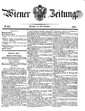 Wiener Zeitung 18501018 Seite: 1