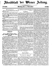 Wiener Zeitung 18501104 Seite: 1