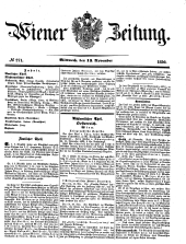 Wiener Zeitung 18501113 Seite: 1