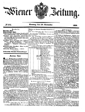 Wiener Zeitung 18501117 Seite: 1