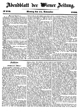 Wiener Zeitung 18501118 Seite: 1