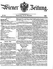 Wiener Zeitung 18501121 Seite: 1