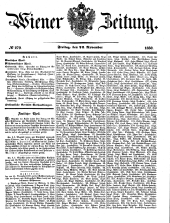 Wiener Zeitung 18501122 Seite: 1