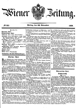 Wiener Zeitung 18501129 Seite: 1