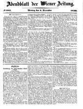 Wiener Zeitung 18501202 Seite: 1