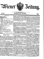 Wiener Zeitung 18501221 Seite: 1